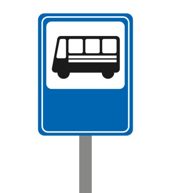 otobüs durağı sinyali izole simgesi