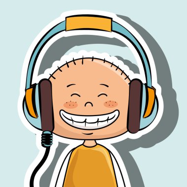 Çocuk kulaklık müzik simgesi