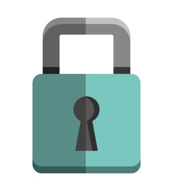 güvenli güvenli asma kilit güvenlik izole simgesi