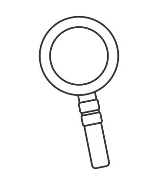 büyüteç izole edilmiş simge ara