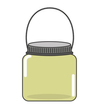 şirin mason kavanoza izole simgesi