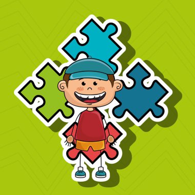 çocuk çocuklar bulmaca simgesi
