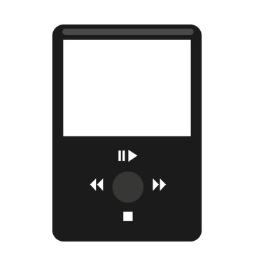 Müzik player mp3 izole simgesi