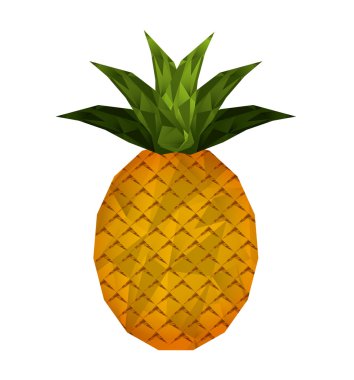 taze meyve düşük Poli izole simgesi