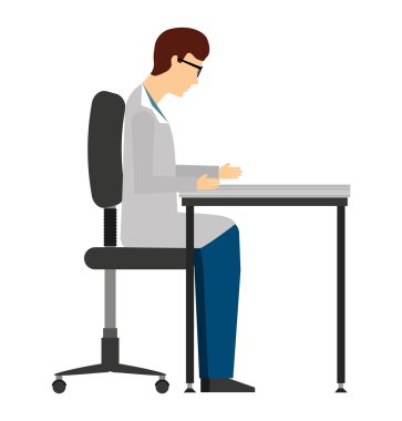 profesyonel bilimsel adam iş izole simgesi