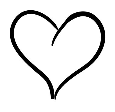 Kalp romantik izole ikonu sever