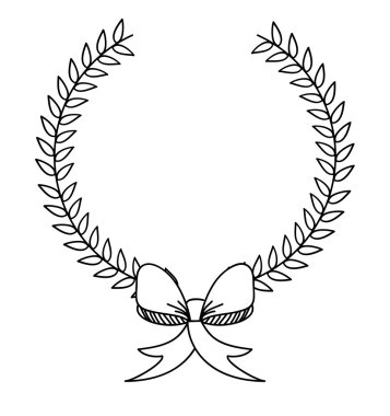 kurdele bown izole simgesi