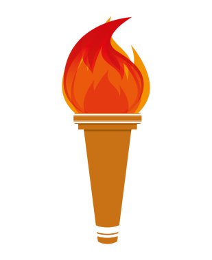 alev olimpic izole simgesi