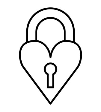 Kalp romantik izole ikonu sever