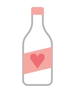 Kalp romantik izole ikonu sever