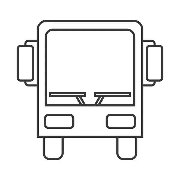 Bus vehículo transporte aislado icono — Vector de stock