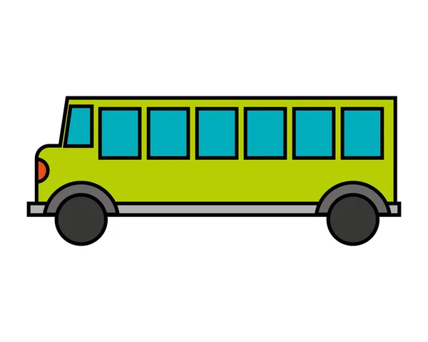 Bus véhicule transport isolé icône — Image vectorielle