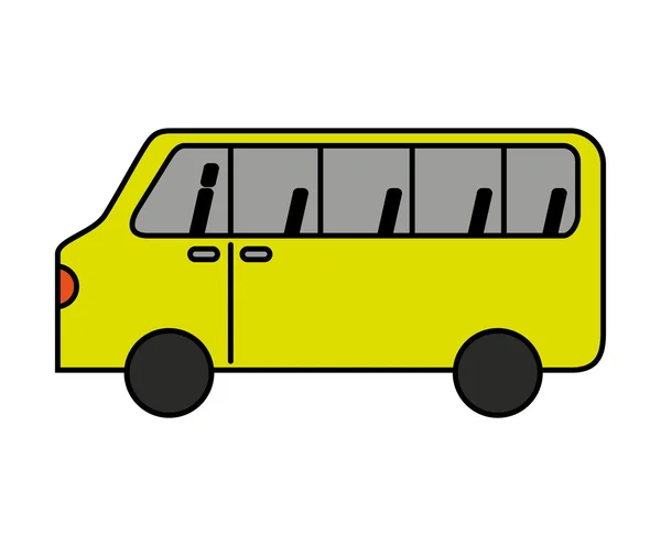 Bus voertuig vervoer geïsoleerd pictogram — Stockvector