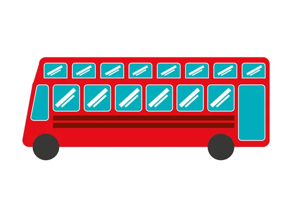 Bus vehicle transport isolated icon — Stock Vector