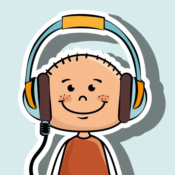 Піктограма музики дитячих навушників — стоковий вектор