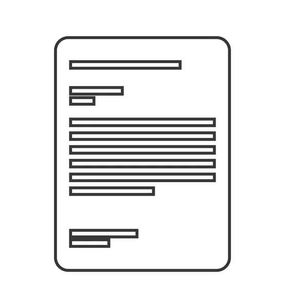Documento ícone de arquivo de papel isolado — Vetor de Stock