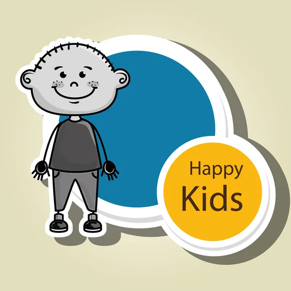 Niño niños feliz icono — Archivo Imágenes Vectoriales