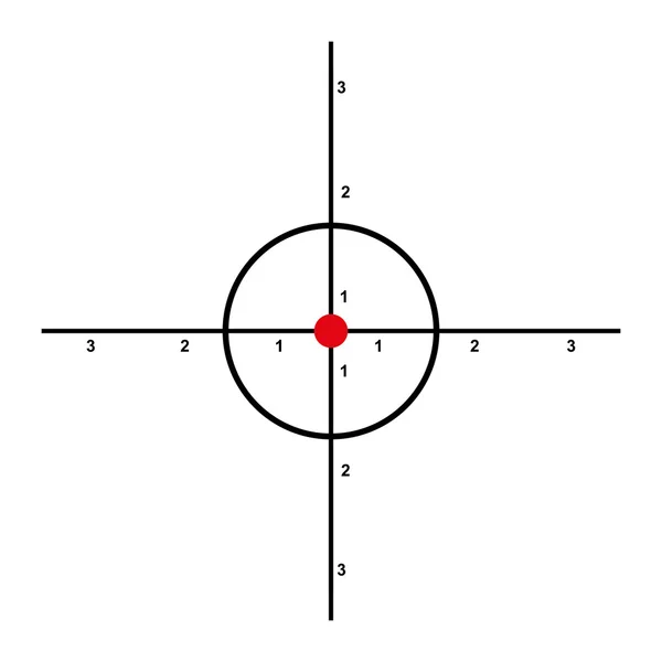 Fotografische geïsoleerde doelpictogram — Stockvector