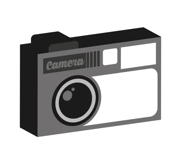 Cámara fotográfica aislado icono — Vector de stock