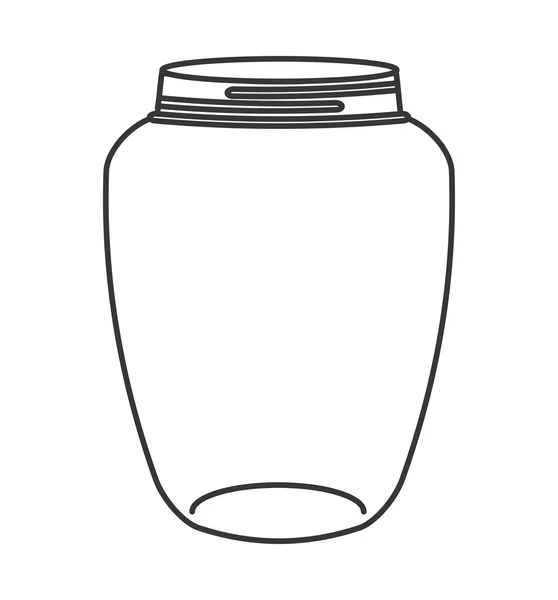 Cute mason jar isolated icon — Stock Vector