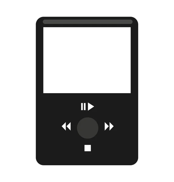 Zene lejátszó mp3 elszigetelt ikon — Stock Vector