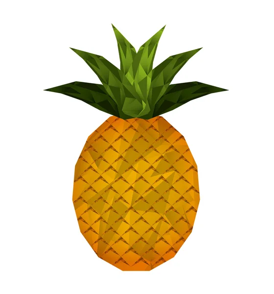 Fruta fresca bajo poli aislado icono — Vector de stock