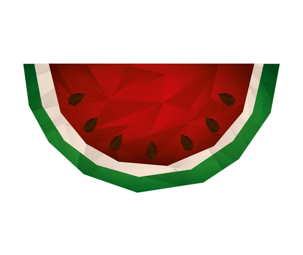 Свіжі фрукти низька поліізольована іконка — стоковий вектор
