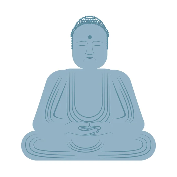 Buddha-Statue isolierte Ikone — Stockvektor