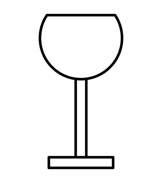 Wine cup isolated icon — Stock Vector