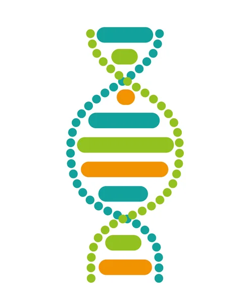 Ikona na białym tle cząstek DNA — Wektor stockowy