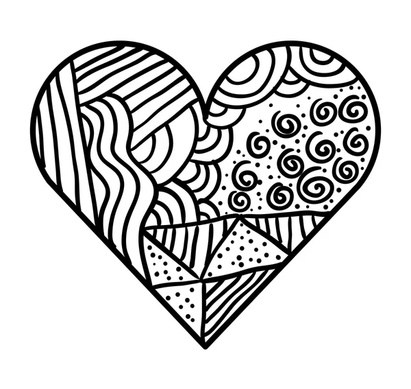 Corazón amor romántico aislado icono — Vector de stock