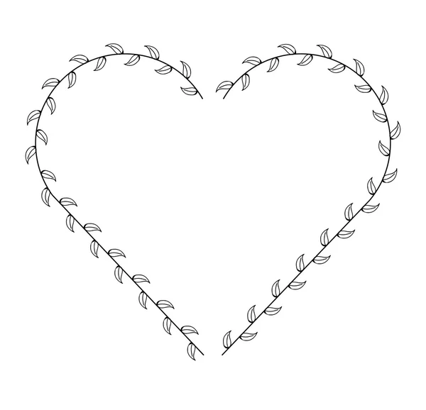 Serce miłość romantyczny odizolowany ikona — Wektor stockowy