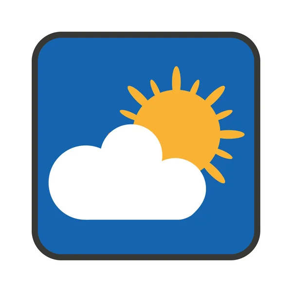 Väder app ikon isolerade — Stock vektor