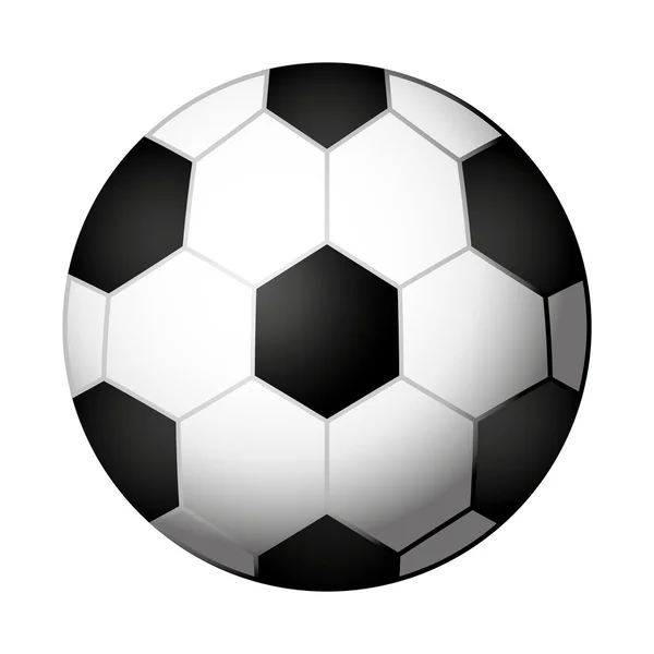 Pelota de fútbol aislado icono — Archivo Imágenes Vectoriales