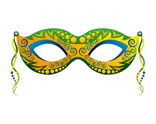 Karnaval maskesi izole simgesi — Stok Vektör