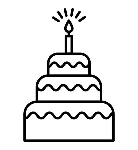 Gâteau doux icône isolée — Image vectorielle