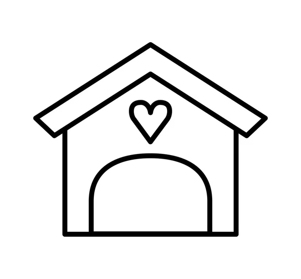 Casa amor aislado icono — Archivo Imágenes Vectoriales