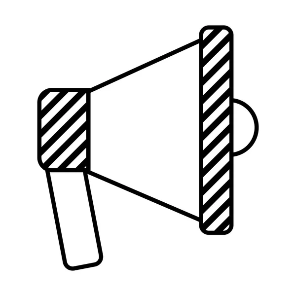 Ikona zvuku silueta megafon — Stockový vektor
