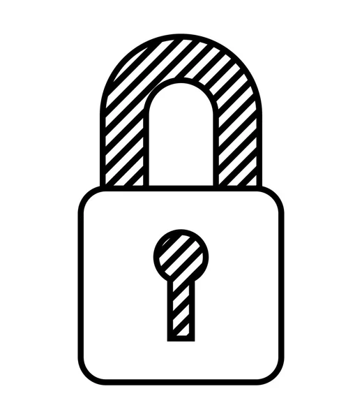 Safe secure padlock security isolated icon — Stock Vector