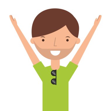 yaz modası ile genç adam