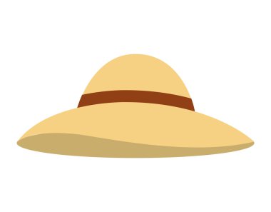 şapka kadın yaz moda izole simgesi