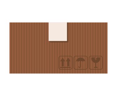 kutu karton siluet simge