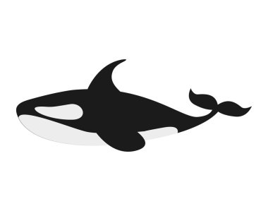 Orca balina izole simgesi