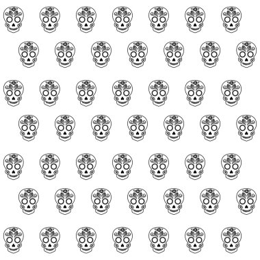 Kafatası çizim dövme stil izole simgesi