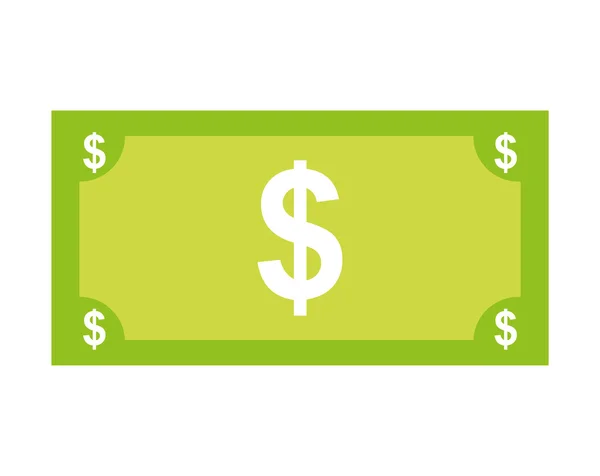 Geld rekeningen dollar pictogram — Stockvector