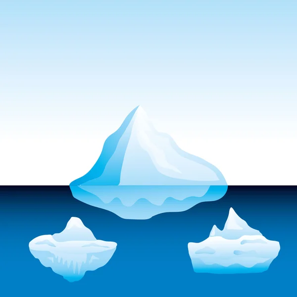 Ice Mountain icono aislado — Vector de stock