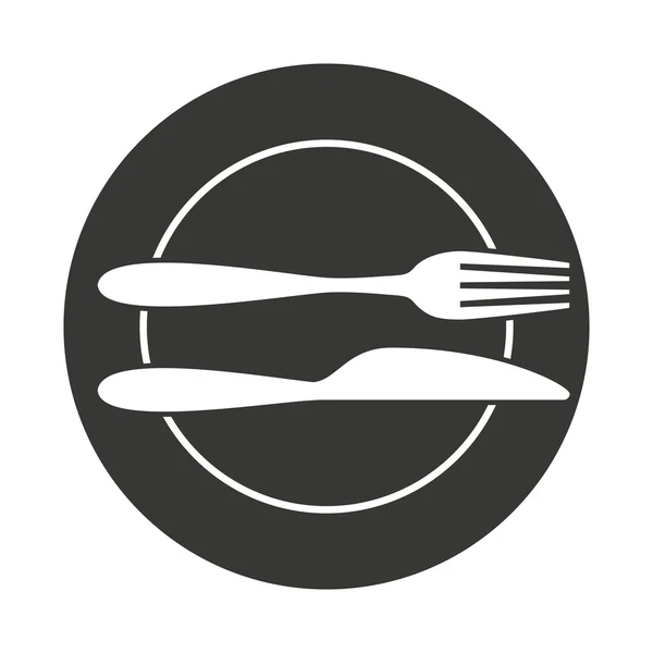 Ustensiles de cuisine icône isolée — Image vectorielle