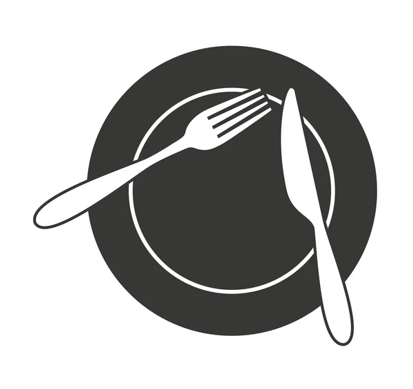 Ustensiles de cuisine icône isolée — Image vectorielle