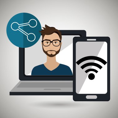 karakter dizüstü bilgisayar cep telefonu uygulaması