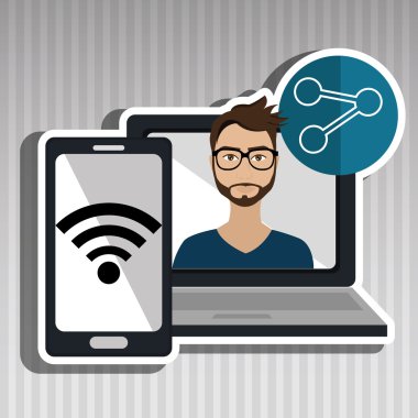 karakter dizüstü bilgisayar cep telefonu uygulaması